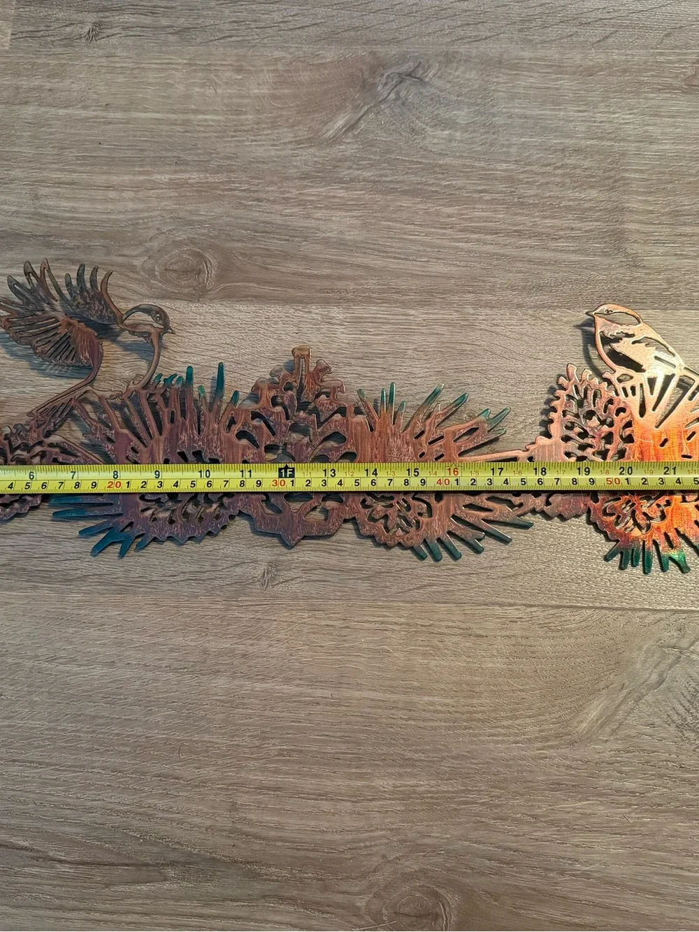 Copper-Tone Floral and Bird Garland Wall Accent - Home Holiday